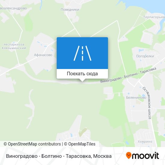 Карта Виноградово - Болтино - Тарасовка