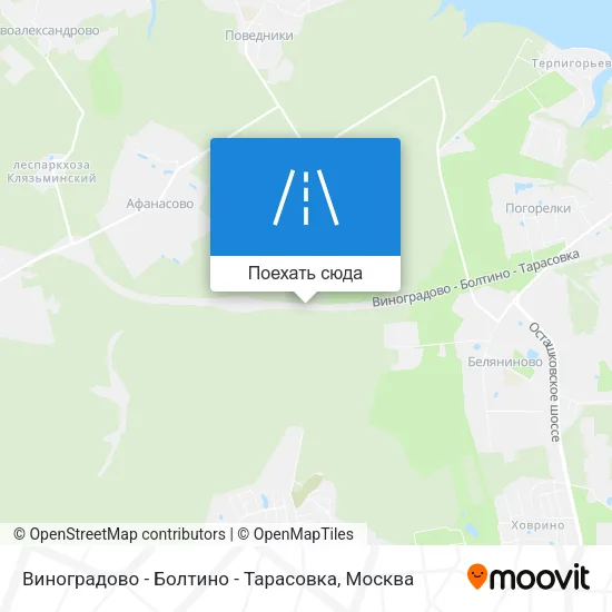 Карта Виноградово - Болтино - Тарасовка