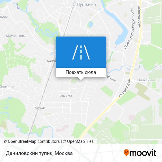 Карта Даниловский тупик