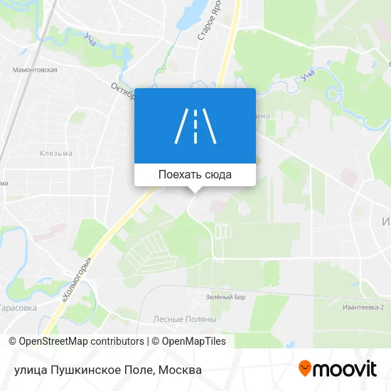 Карта улица Пушкинское Поле