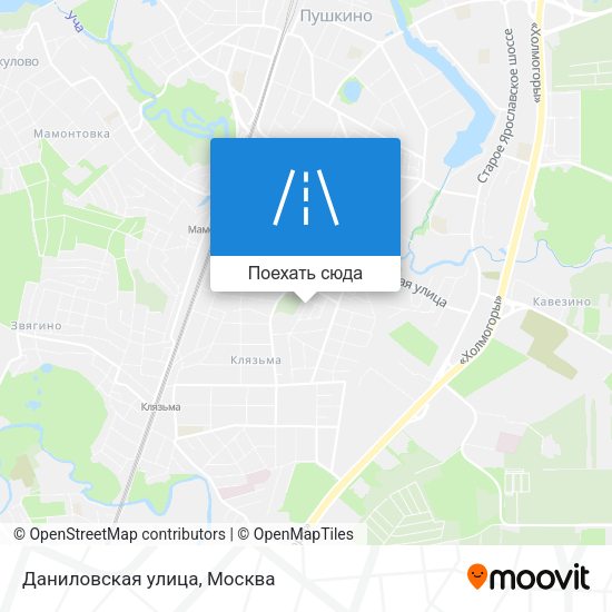 Карта Даниловская улица