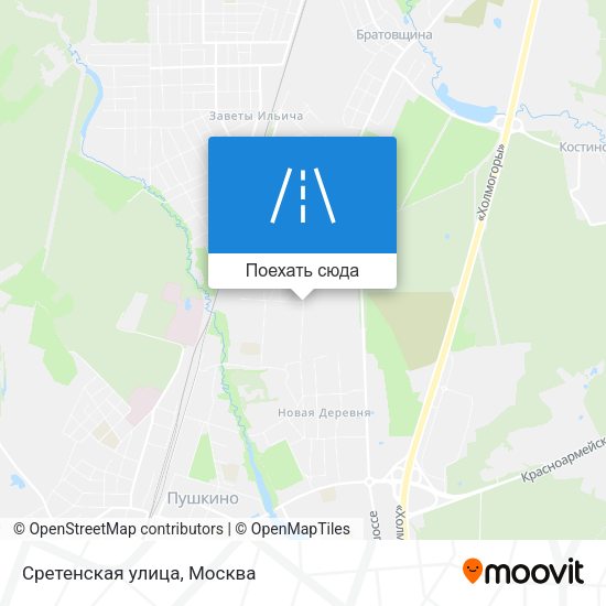 Карта Сретенская улица