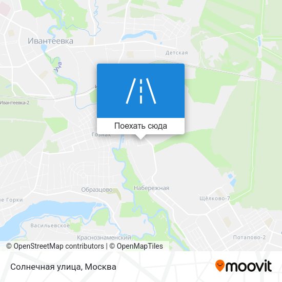 Карта Солнечная улица