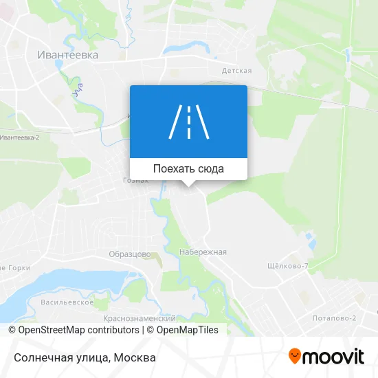 Карта Солнечная улица