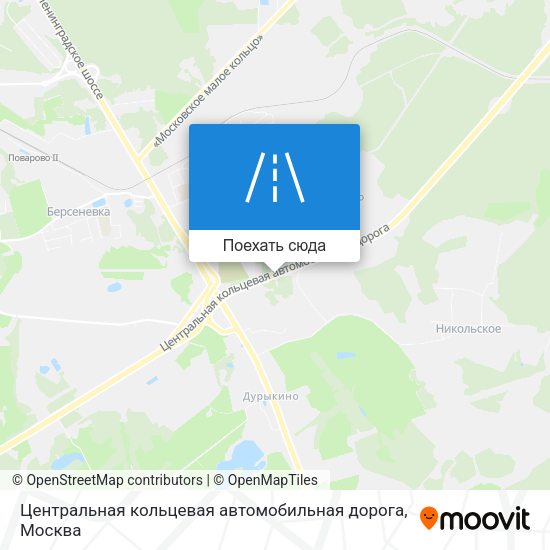 Карта Центральная кольцевая автомобильная дорога