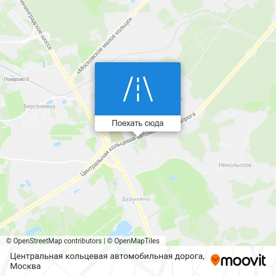 Карта Центральная кольцевая автомобильная дорога