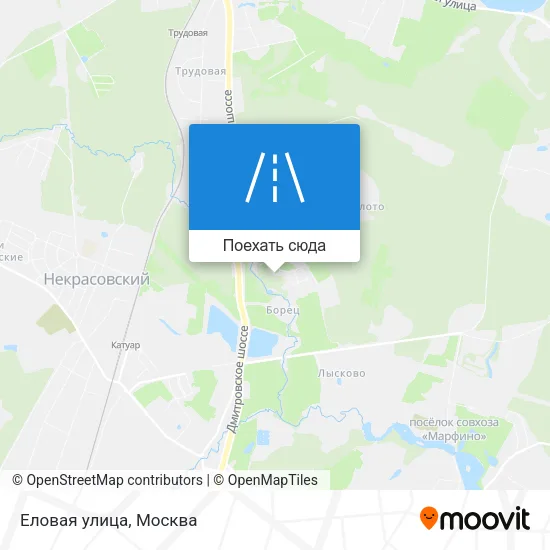 Карта Еловая улица