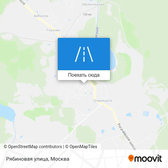 Карта Рябиновая улица