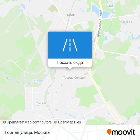 Карта Горная улица