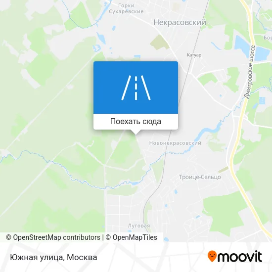 Карта Южная улица