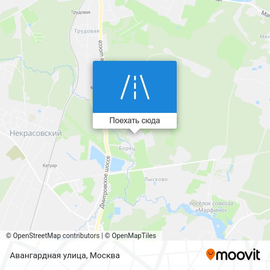 Карта Авангардная улица