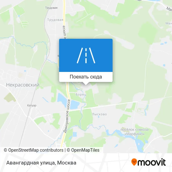 Карта Авангардная улица