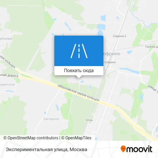 Карта Экспериментальная улица