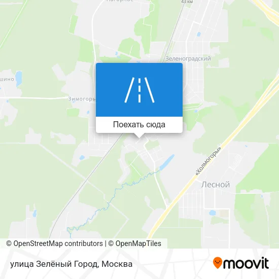 Карта улица Зелёный Город