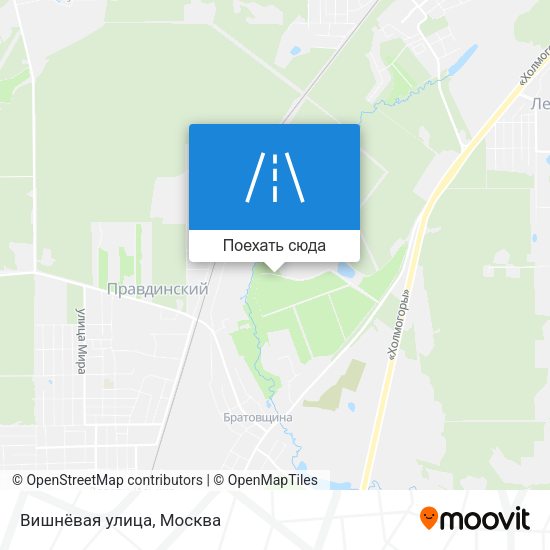 Карта Вишнёвая улица