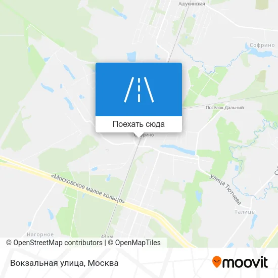 Карта Вокзальная улица