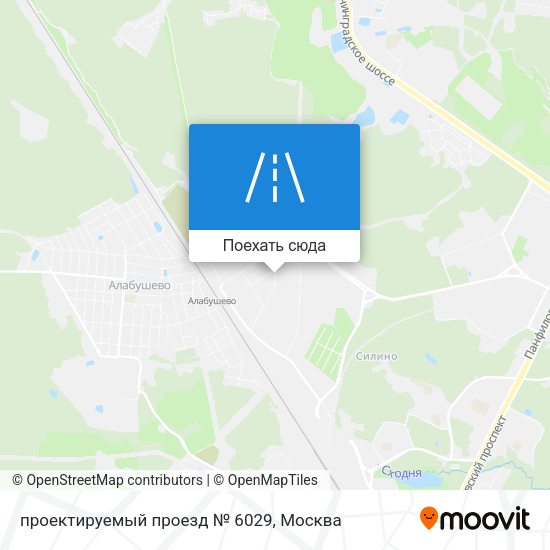 Карта проектируемый проезд № 6029