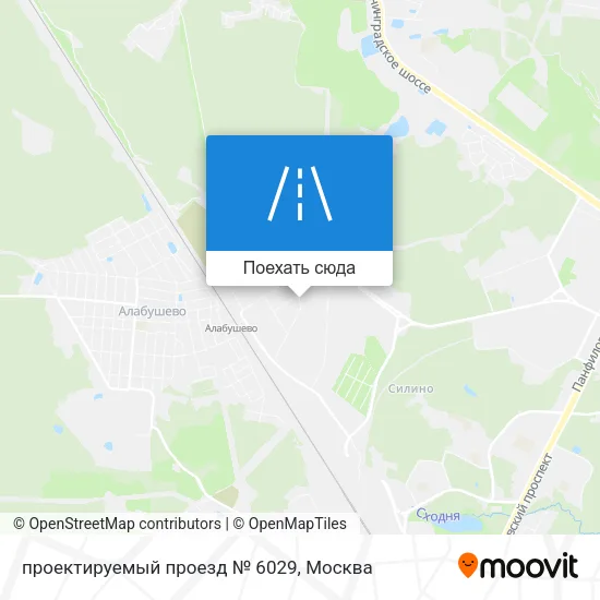 Карта проектируемый проезд № 6029