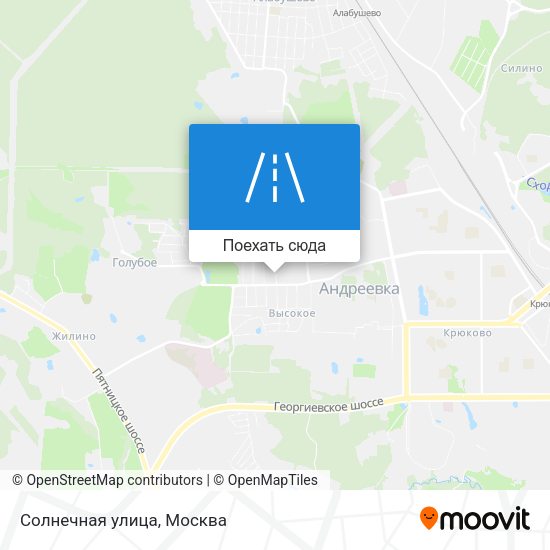 Карта Солнечная улица