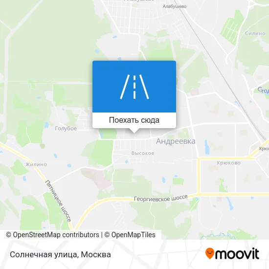 Карта Солнечная улица