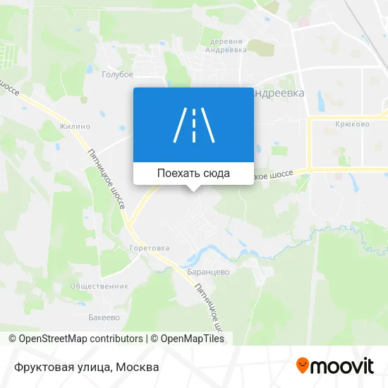 Карта Фруктовая улица
