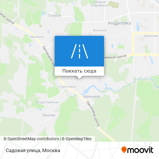 Карта Садовая улица