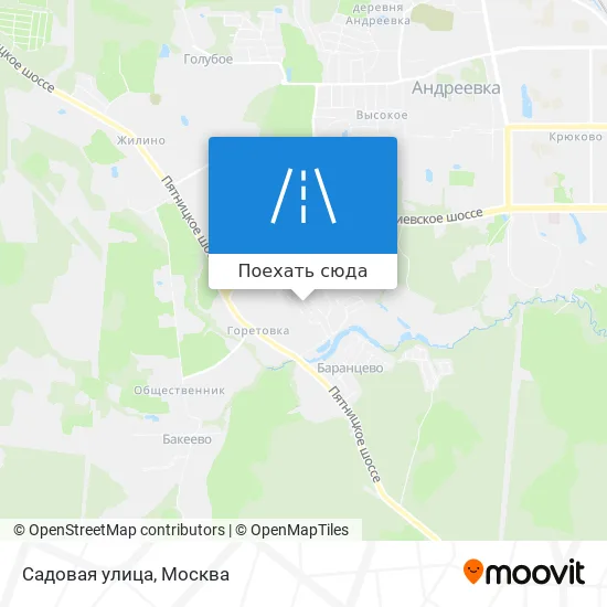 Карта Садовая улица