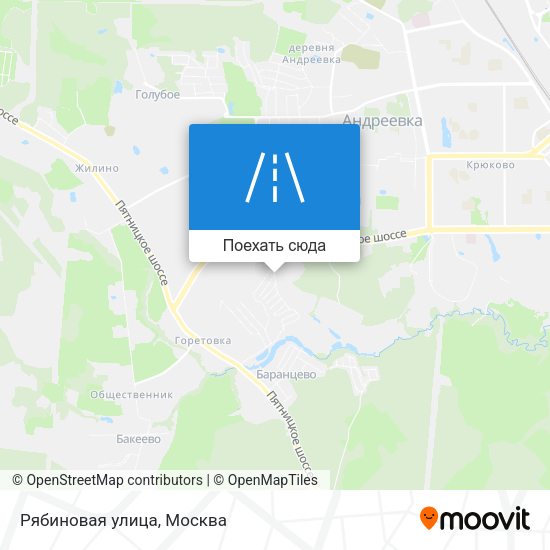 Карта Рябиновая улица