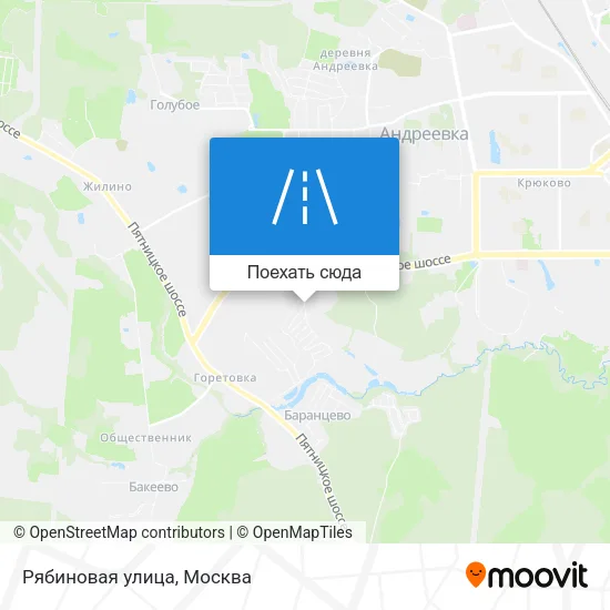 Карта Рябиновая улица