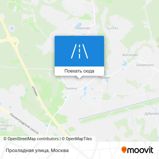 Карта Прохладная улица
