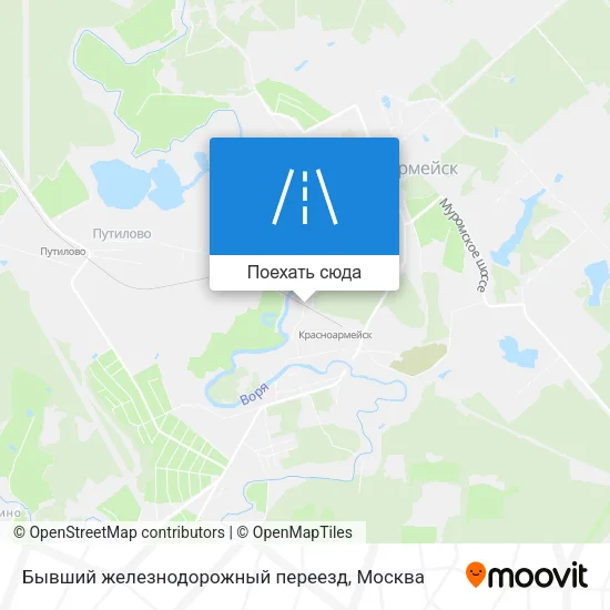Карта Бывший железнодорожный переезд