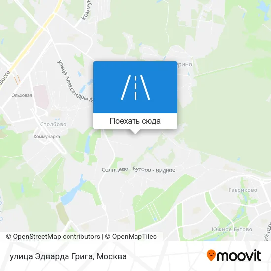 Карта улица Эдварда Грига