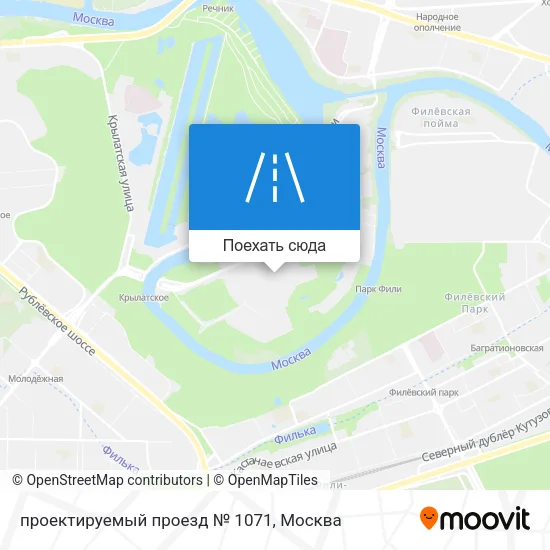 Карта проектируемый проезд № 1071
