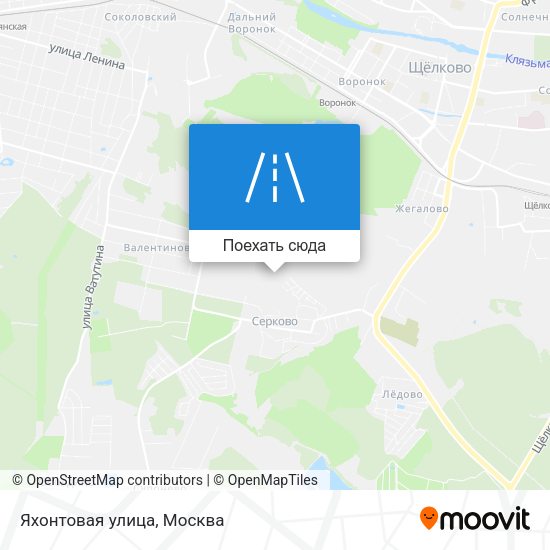 Карта Яхонтовая улица