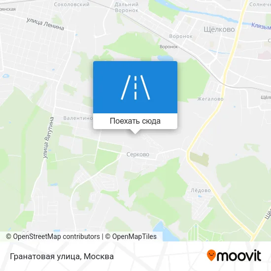 Карта Гранатовая улица