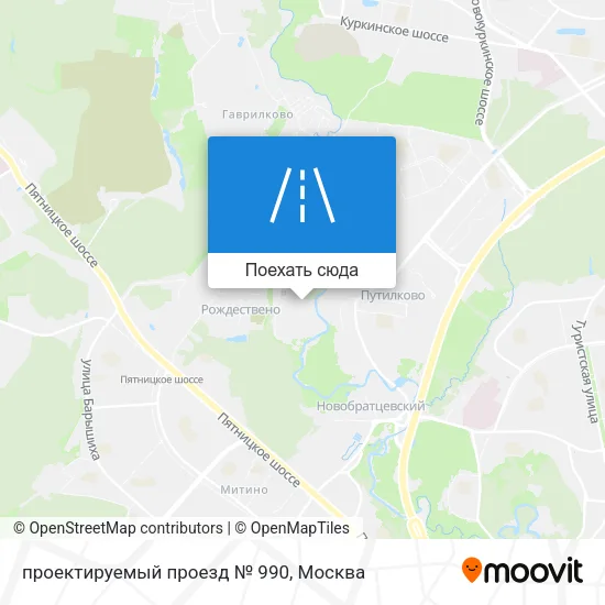 Карта проектируемый проезд № 990