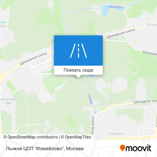 Карта Лыжня ЦСП "Измайлово"