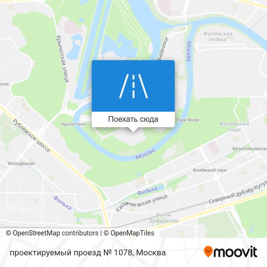Карта проектируемый проезд № 1078