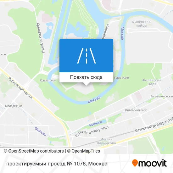 Карта проектируемый проезд № 1078