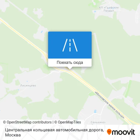 Карта Центральная кольцевая автомобильная дорога