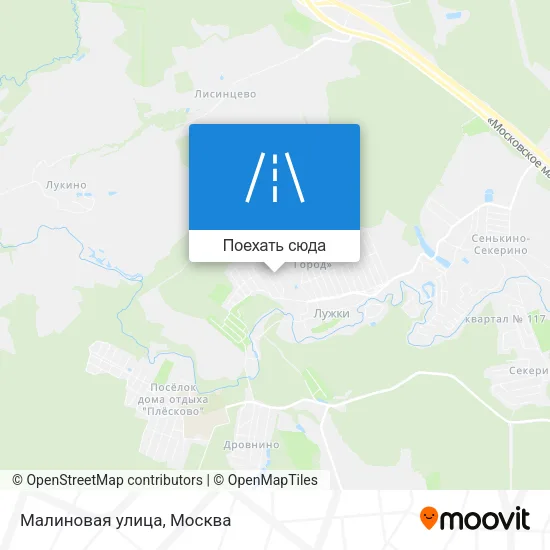 Карта Малиновая улица