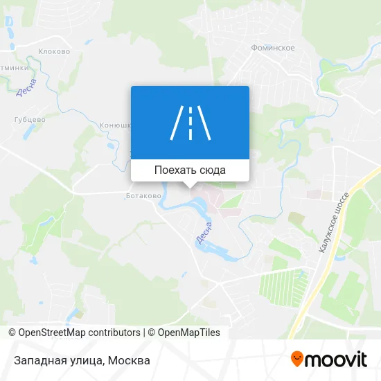 Карта Западная улица