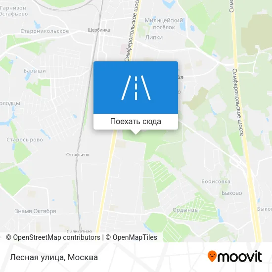 Карта Лесная улица