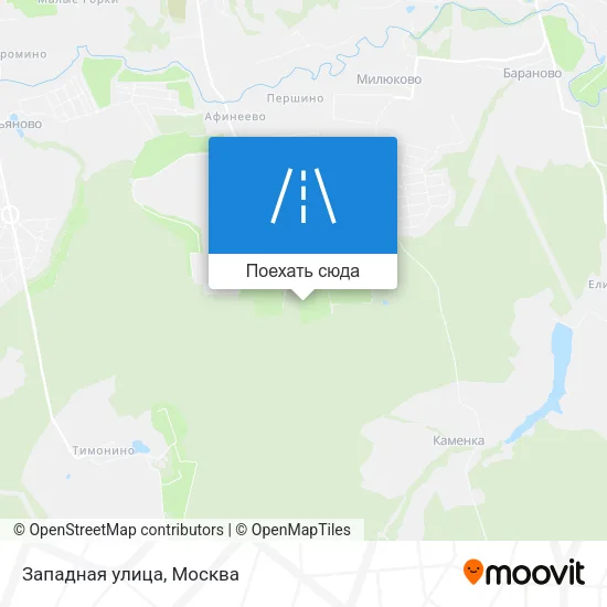 Карта Западная улица