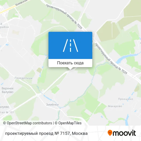 Карта проектируемый проезд № 7157