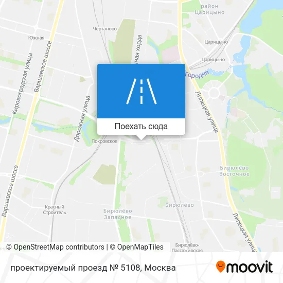 Карта проектируемый проезд № 5108