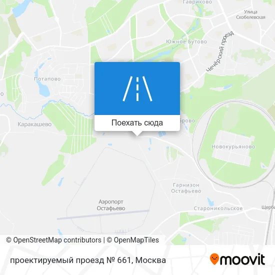 Карта проектируемый проезд № 661