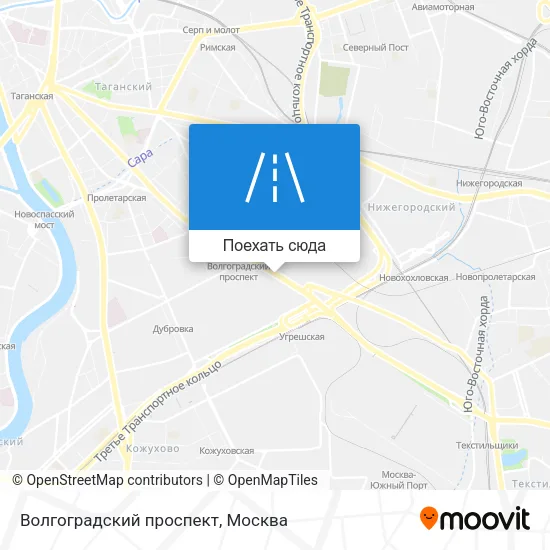 Карта Волгоградский проспект