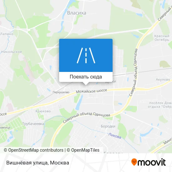 Карта Вишнёвая улица