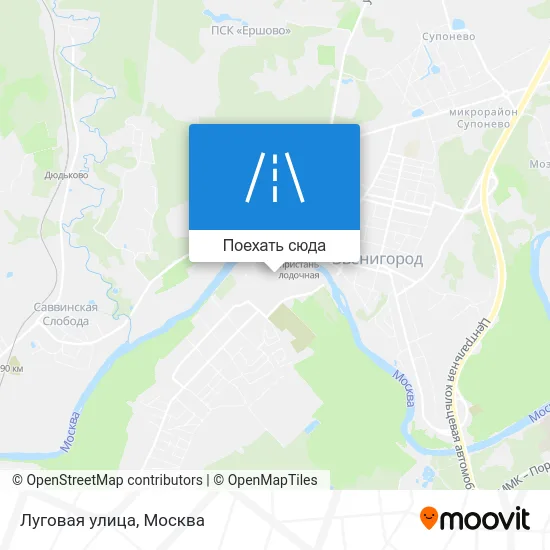 Карта Луговая улица